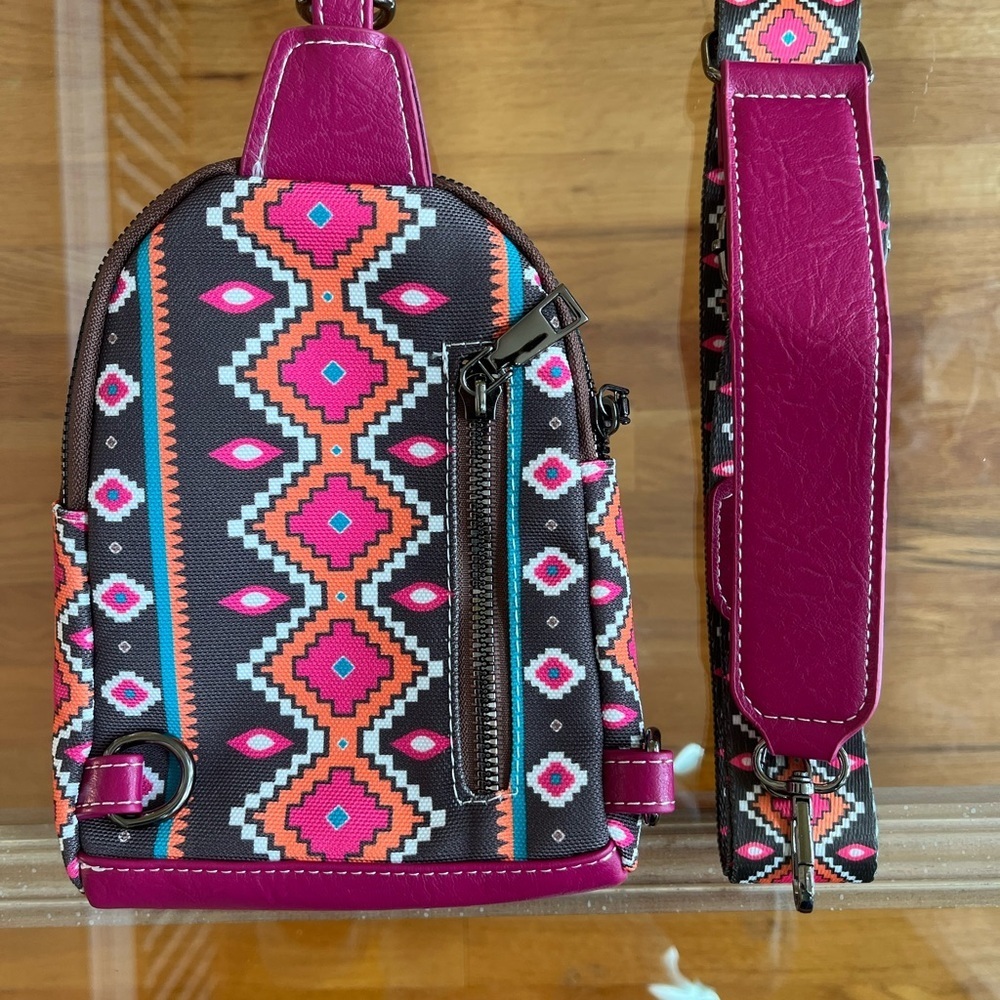 Geometric Patterned Women's Crossbody Bag